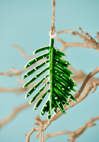 Botanical Leaf Enamel Decoration