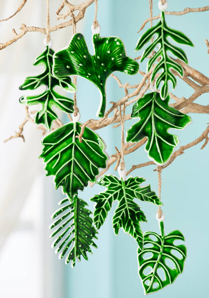 Botanical Leaf Enamel Decoration