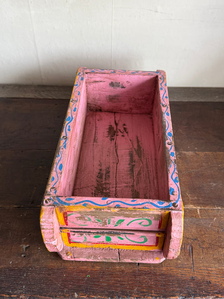 Hand painted Wooden Brick Mold - Pink