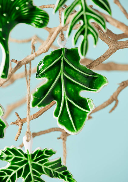 Botanical Leaf Enamel Decoration