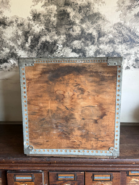 Vintage Wood & Metal Tea Crate