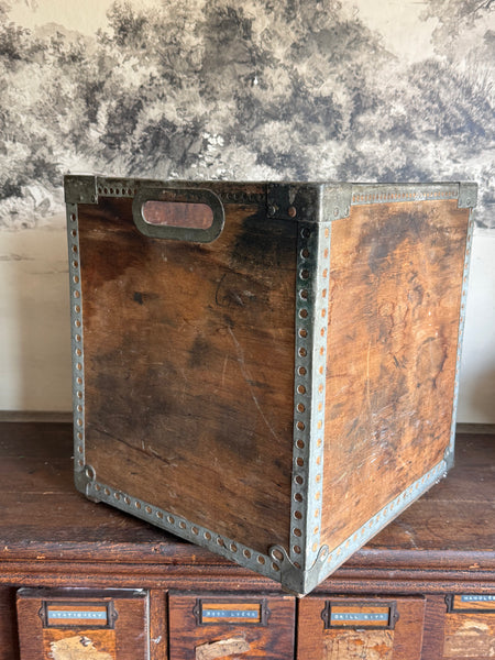 Vintage Wood & Metal Tea Crate