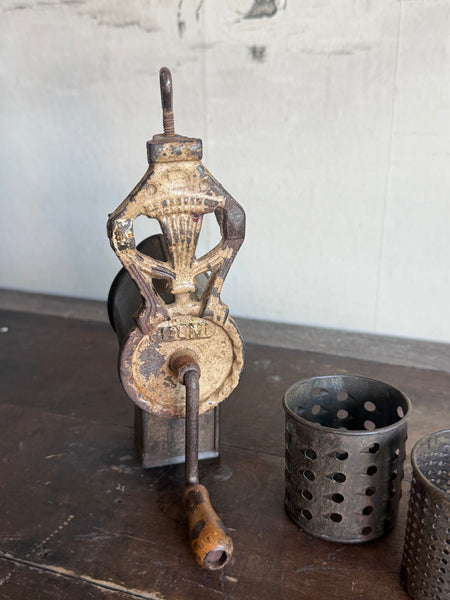 Vintage Metal Grinder Kitchen Utensil
