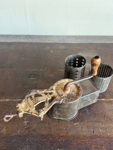 Vintage Metal Grinder Kitchen Utensil