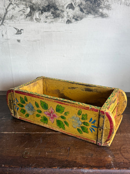 Hand painted Wooden Brick Mold - Yellow
