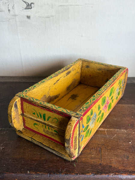Hand painted Wooden Brick Mold - Yellow