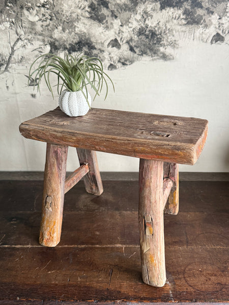 Rustic Small Wooden Stool