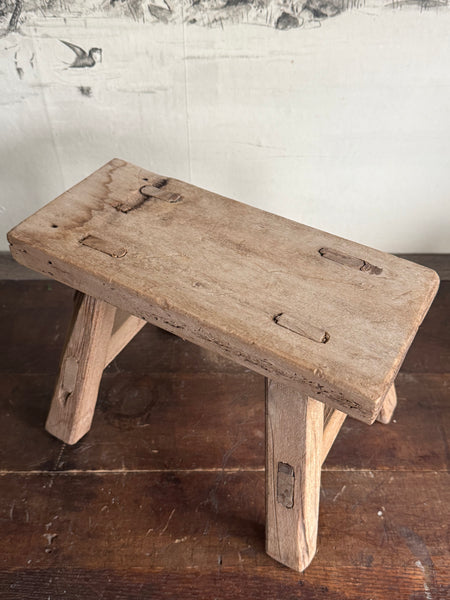 Rustic Small Wooden Stool