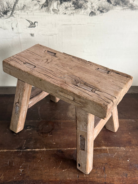 Rustic Small Wooden Stool