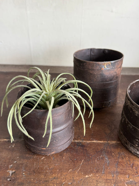 Set of 3 Grain Measure Metal Pots
