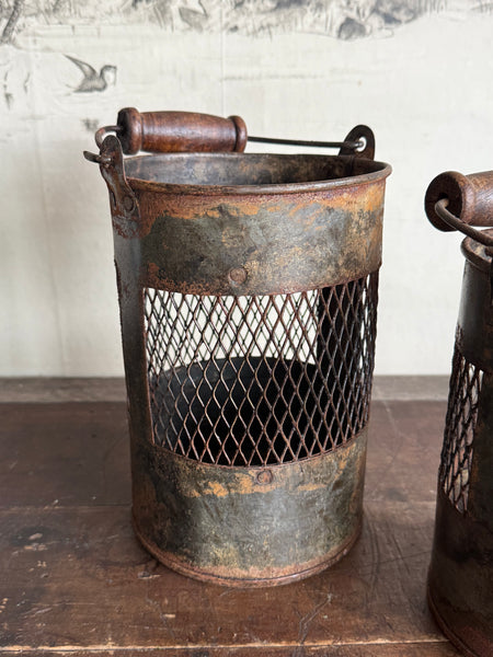 Set Of 2 Jali Metal Pot Lanterns