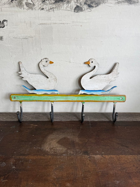 Hand Painted Swan Hooks