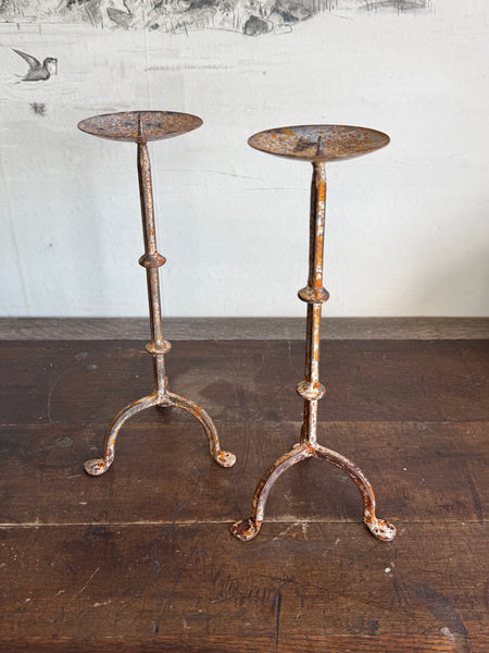 Pair Of Metal Candlesticks