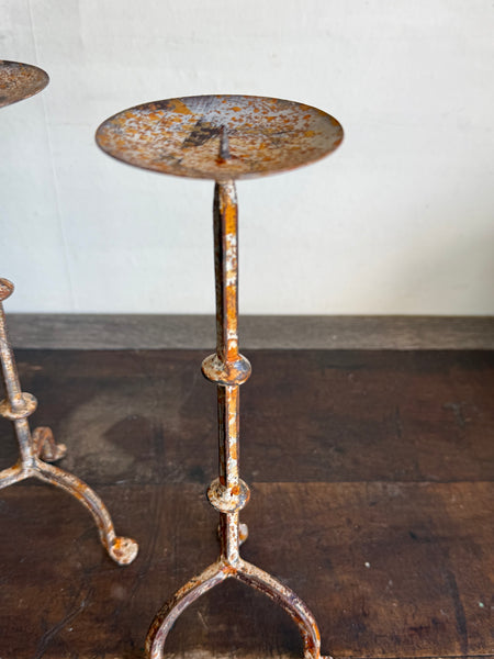 Pair Of Metal Candlesticks