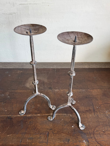 Pair Of Metal Candlesticks