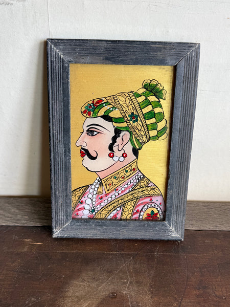 Indian Portrait Reverse Glass Paintings