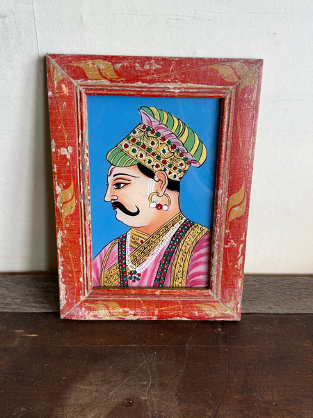 Indian Portrait Reverse Glass Paintings