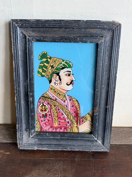 Indian Portrait Reverse Glass Paintings