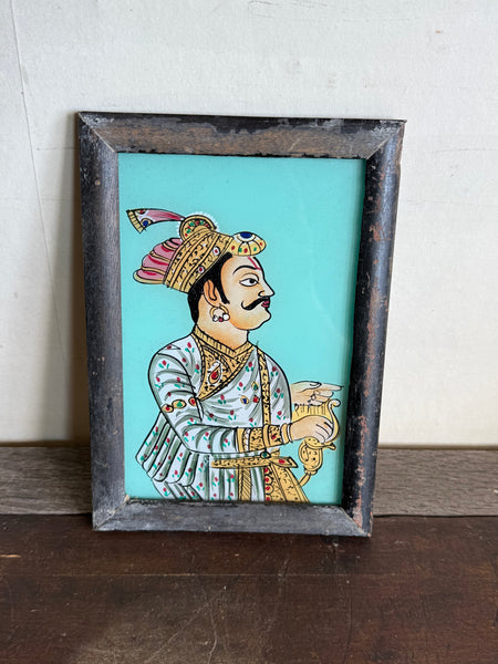 Indian Portrait Reverse Glass Paintings