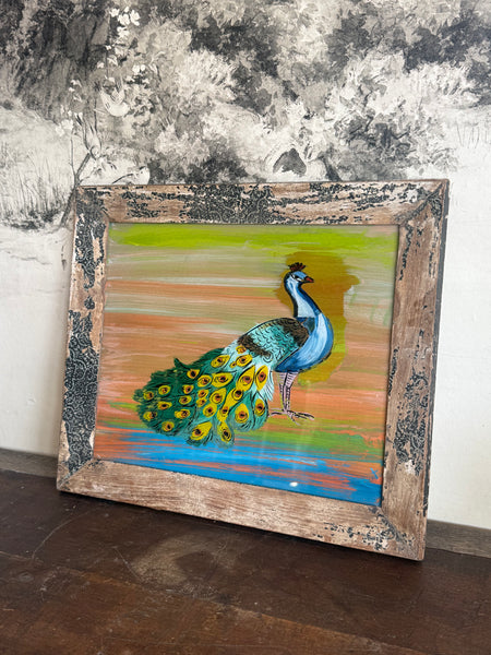 Large Indian Reverse Glass Painting