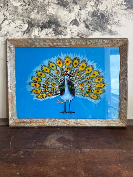 Large Indian Reverse Glass Painting