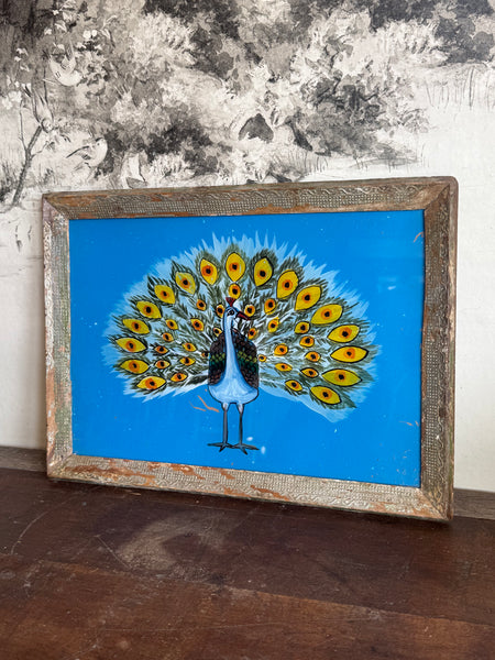 Large Indian Reverse Glass Painting