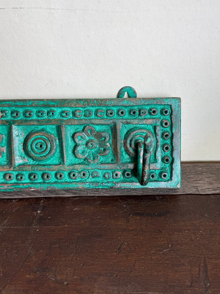Green Wooden Detailed Hook