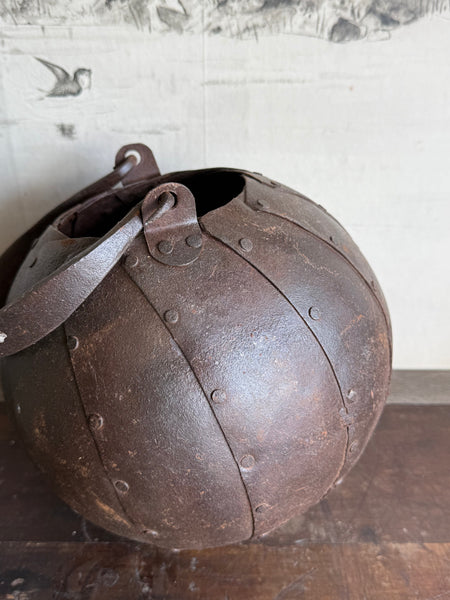 Large Iron Hanging Well Bucket