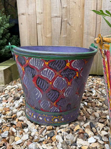 Handpainted Metal Bucket Planters