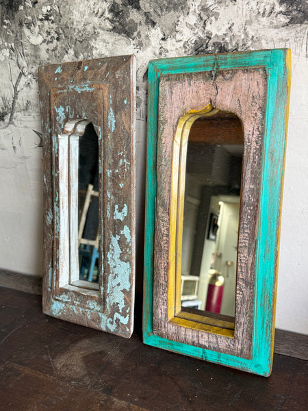 Wooden Rectangle Decorative Mirrors Small