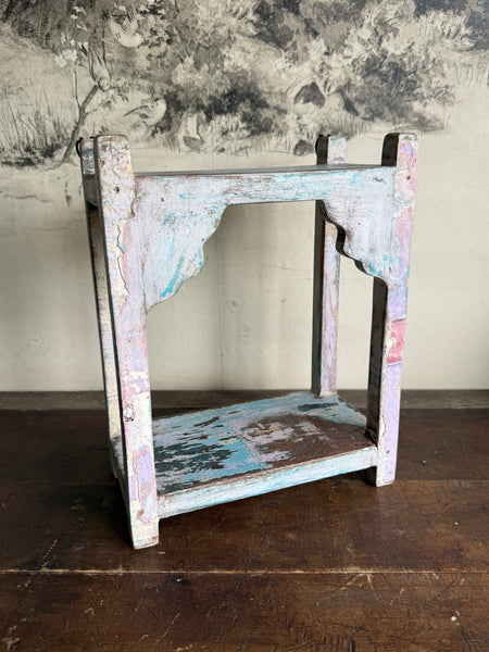 Rustic Wooden Arched Wall Shelves - Various Colours