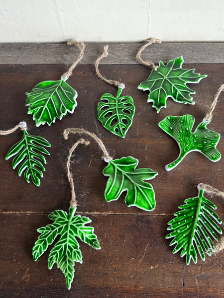 Botanical Leaf Enamel Decoration