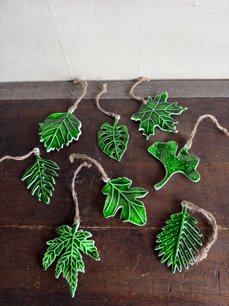 Botanical Leaf Enamel Decoration
