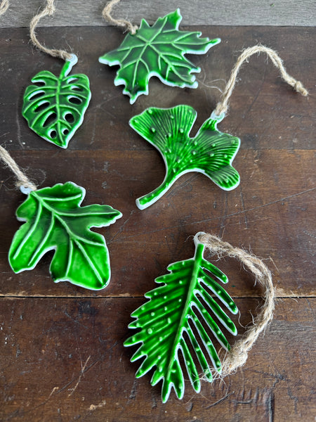 Botanical Leaf Enamel Decoration