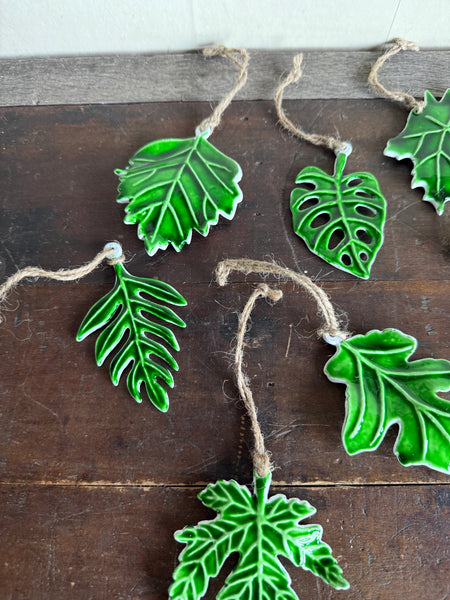 Botanical Leaf Enamel Decoration