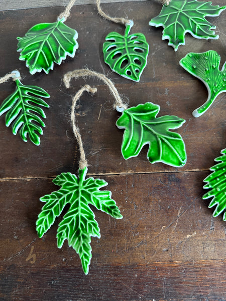 Botanical Leaf Enamel Decoration