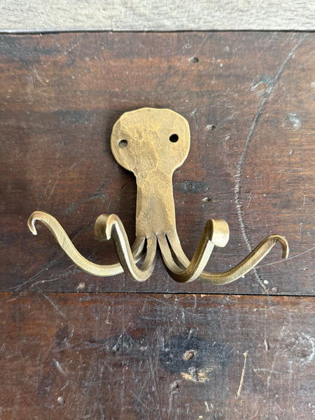 Brass Octopus Key Hook