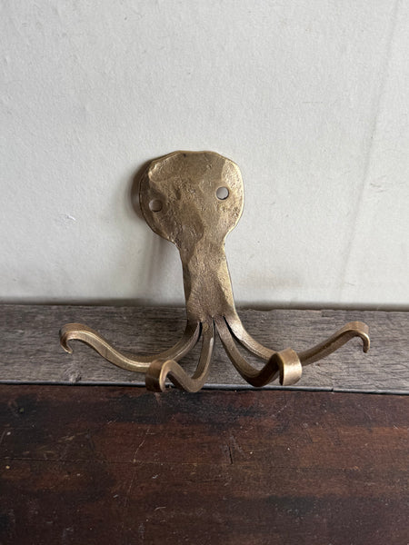 Brass Octopus Key Hook