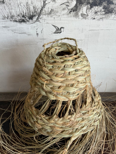 Moroccan Straw Pendant Light with Natural Lampshade