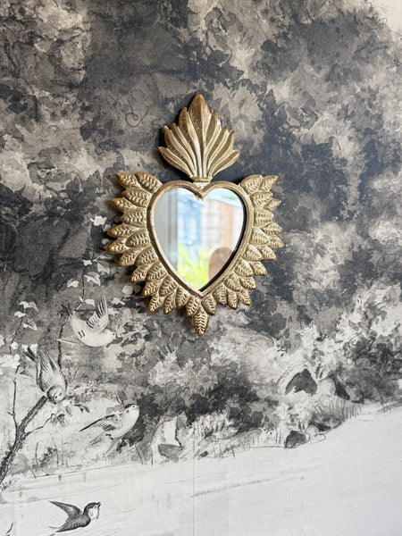 Gold Embossed Sacred Heart Mirror