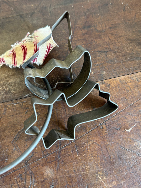 Vintage Metal Cookie Cutters On Ring