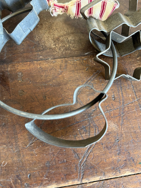 Vintage Metal Cookie Cutters On Ring