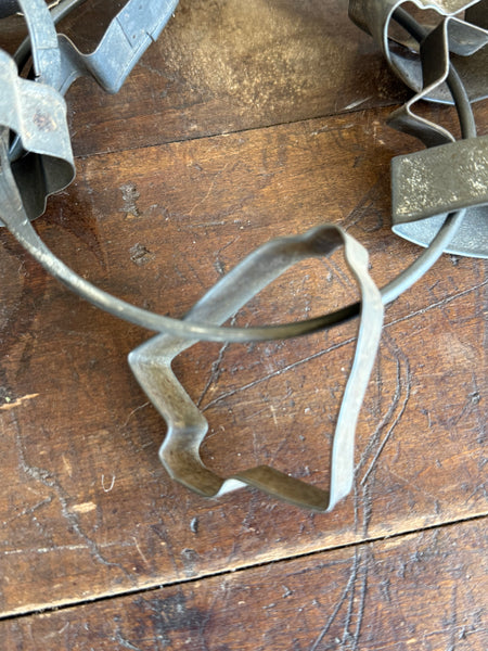 Vintage Metal Cookie Cutters On Ring