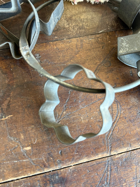 Vintage Metal Cookie Cutters On Ring