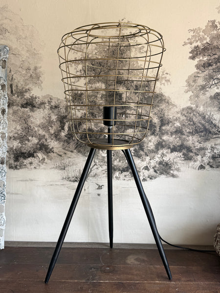 Black & Gold Metal Table Lamp