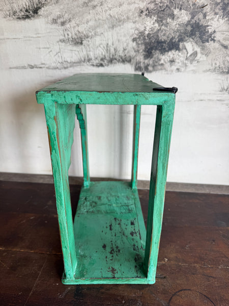 Arched Green Painted Shelf Wall Decor