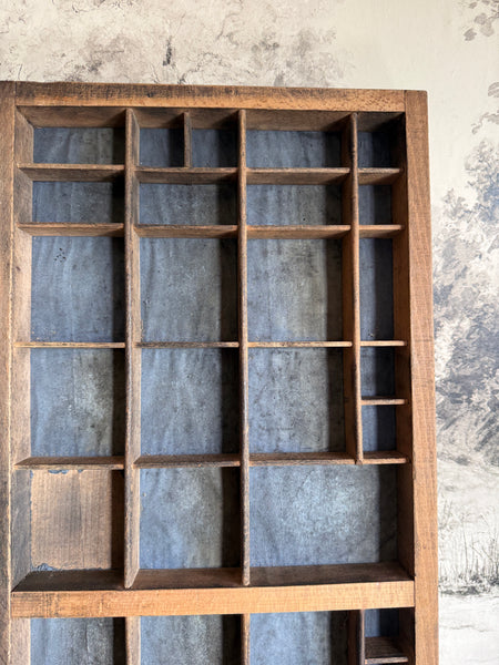 Vintage French Wooden Printers Tray