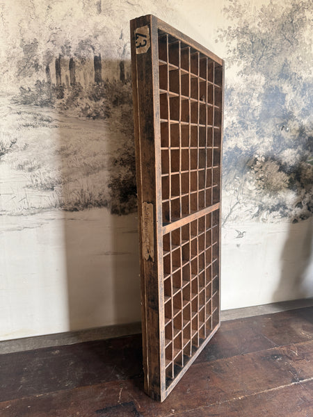 Vintage French Wooden Printers Tray