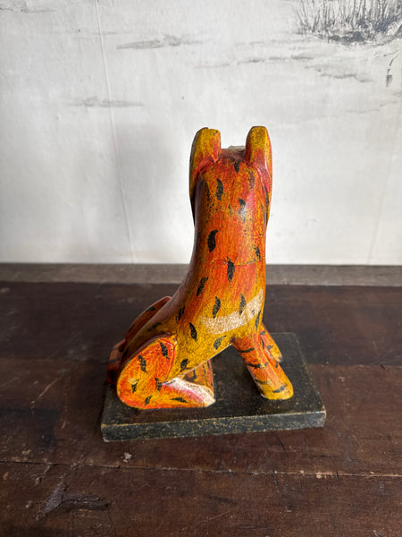 Handcarved Handpainted Indian Wooden Tiger