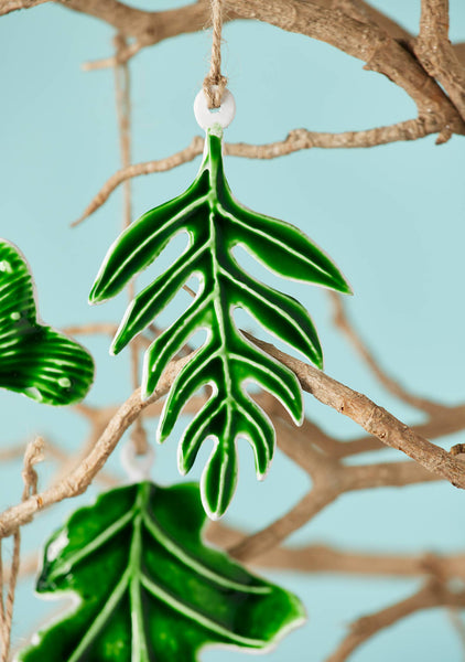 Botanical Leaf Enamel Decoration